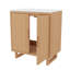Ensemble de meuble-lavabo 30 po avec lavabo, armoire combinée, armoire de rangement en bois massif avec poignée et portes invisibles, portes à fermeture en douceur-1991825084