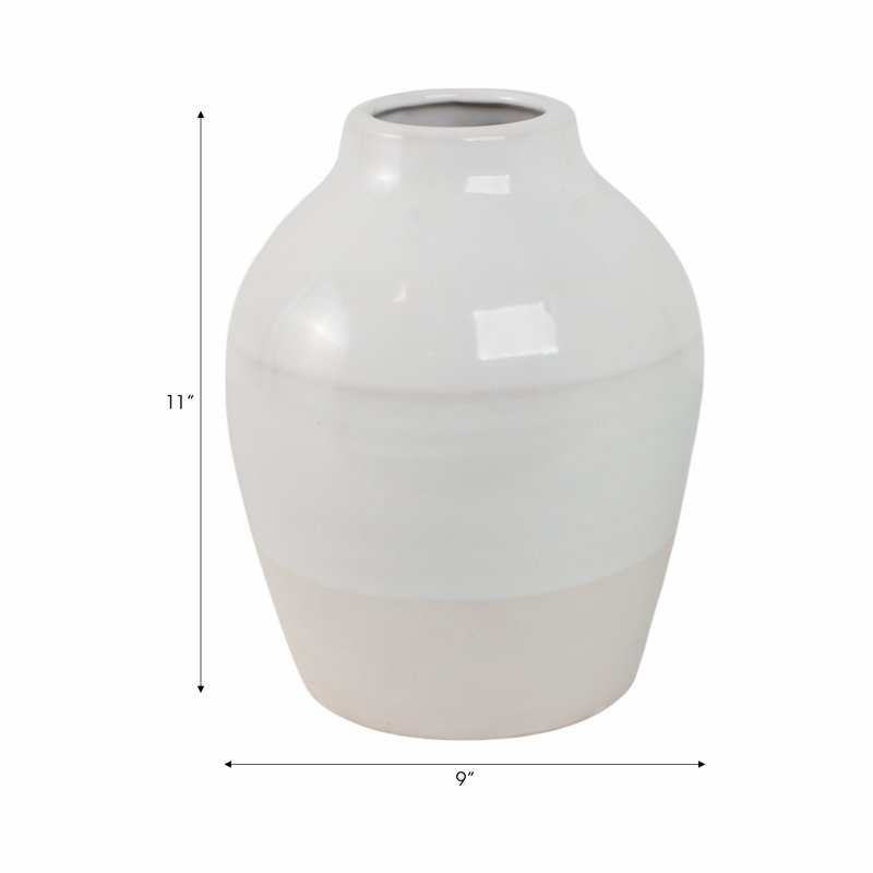 Clay Vase - Elevate Your Space With Elegant Home Decor, Ivory/Beige