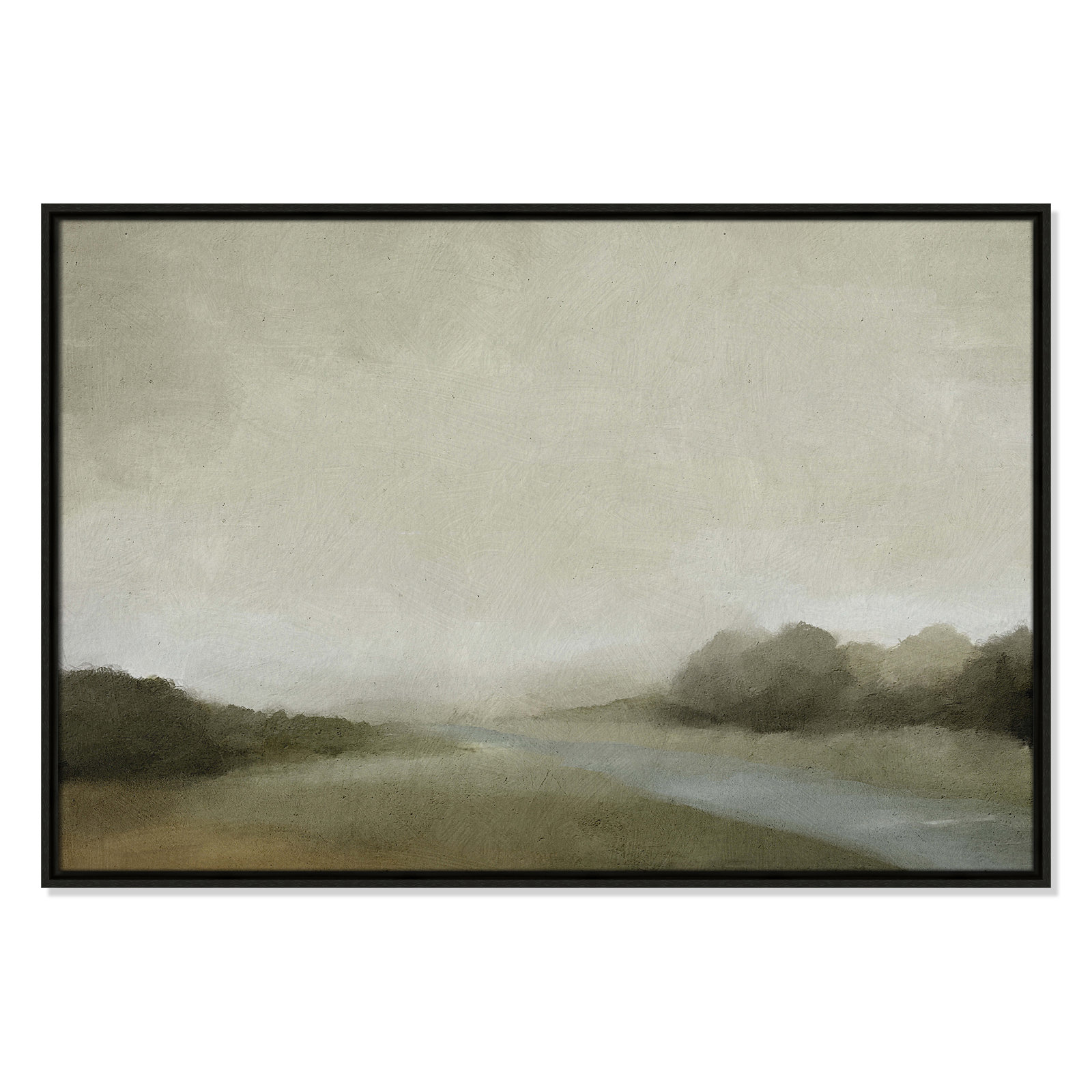 Vanora "Lovers Creek" Painting, 25.5" H x 37.5" W, Espresso