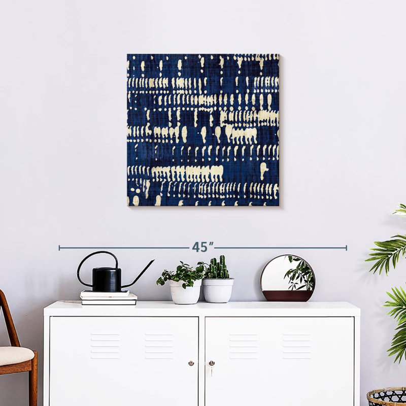 Indigo Batik IV, H 24 po x l 24 po