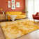 Super Soft Tie-Dyed Yellow Rug, Oversized Living Room Rug, Thick Pile Rug, Fluffy Tufted Room Rug For Room Bedroom Large Cozy Fuzzy Rug Room Home Decor Aesthetic Soft Non Slip Rug Decor Aesthetic, Christmas Decor, Halloween Decor