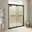Porte de douche à double porte coulissante 44-48 "x 76" avec verre transparent antidéflagrant