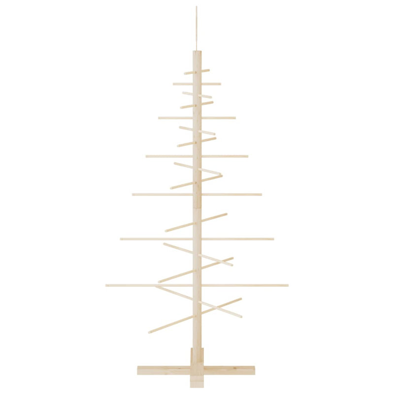 Arbre de Noël en bois vidaXL brun avec support 49,21 po vidaXL, H 49,2 po x l 26,8 po x P 26,8 po