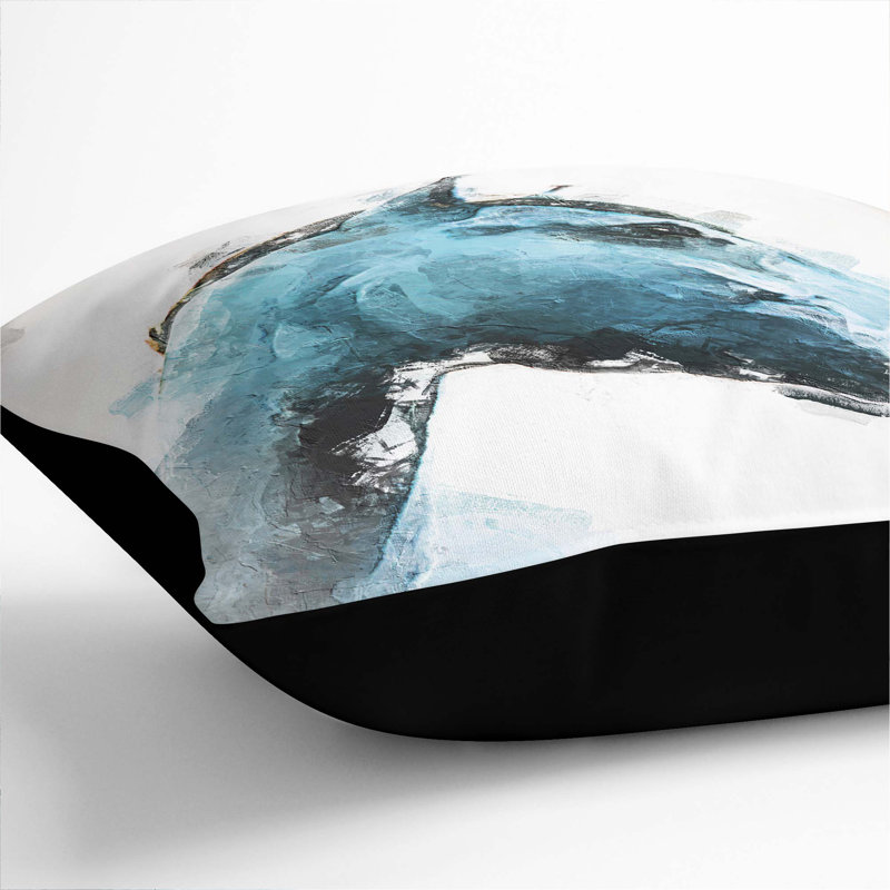 Square Throw Cushion, Black, 40cm H x 40cm W x 15cm D