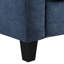 Chenille bleu marine à 3 places avec support lombaire - Structure intérieure en bois, revêtement doux pour le confort, coussins de dossier et de siège serrés inclus, support de fabrication à ressorts ensachés, densité de mousse D25 confortable