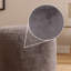icon Milano Faux Rabbit Fur Round Footstool, Natural-1263401313