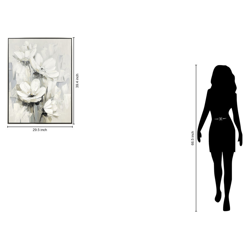 «Whispering Blooms I», art mural encadré - 30 po x 39 po
