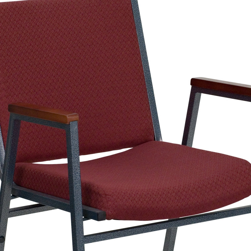 Chaise empilable robuste avec accoudoirs Aliya, Rouge