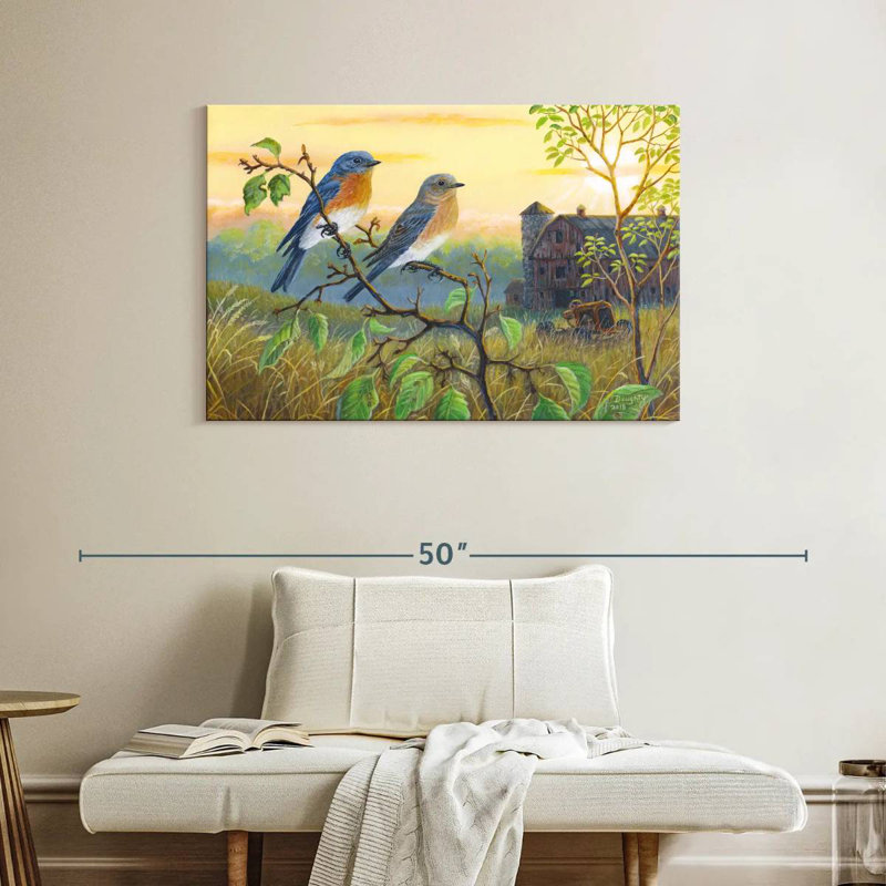 Brampt True Blue Bluebird, 26" H x 39" W