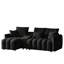 Nuage modulaire 91,7 po avec console, porte-gobelet, noir, 91,7 po