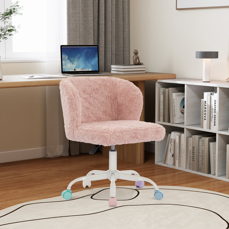 Chaise de bureau 22,48 po, Rose