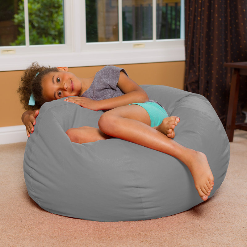 Fauteuil à billes pour enfants, adolescents et adultes - Rempli de perles souples, comprend une housse amovible et lavable à la machine - Plusieurs couleurs, tailles et tissus, y compris nylon doux et toile avec motifs
