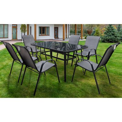 Alcanza 6 - Person Patio Dining Set with Rectangular Table