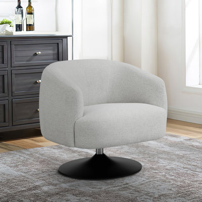 Fauteuil d'appoint pivotant rembourré beige Casanova