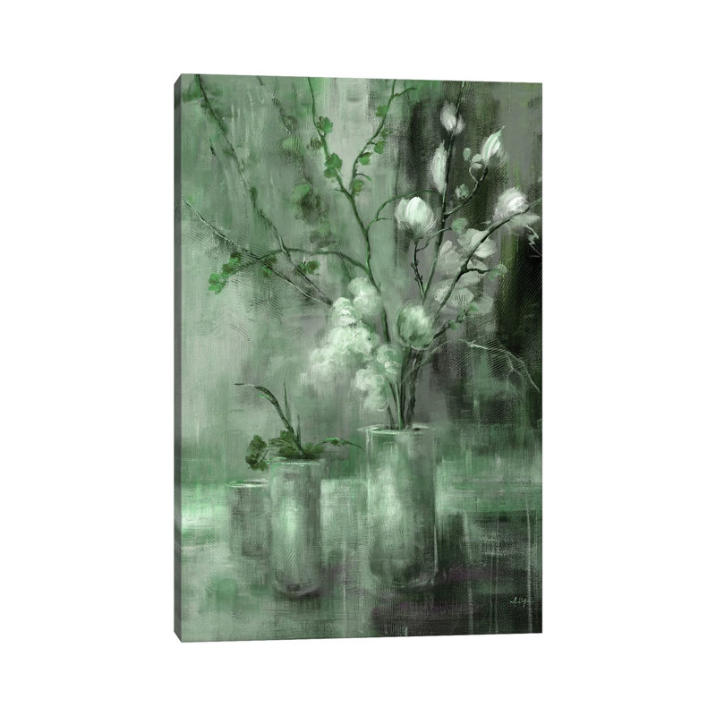 Floral argent, H 48 po x l 32 po, Vert