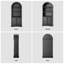French Vintage Arched Display Cabinet with LED Lighting, Open Shelving and Cupboard Storage-46706843