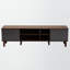 Meuble télé Milian avec 2 compartiments et 4 tablettes, finition noyer / gris, H 18,35 po x l 62,85 po x P 15,55 po