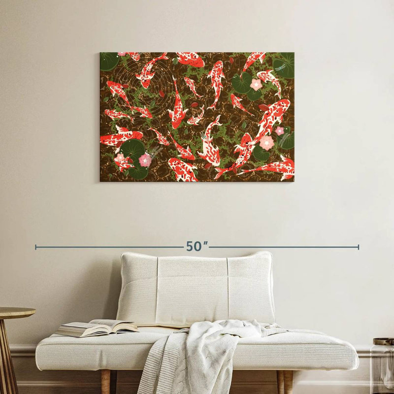 Brampt Koi Pond Patterns, 24'' H x 36'' W