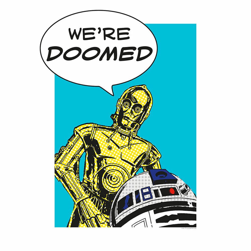 Poster Star Wars Comic Zitat Droiden