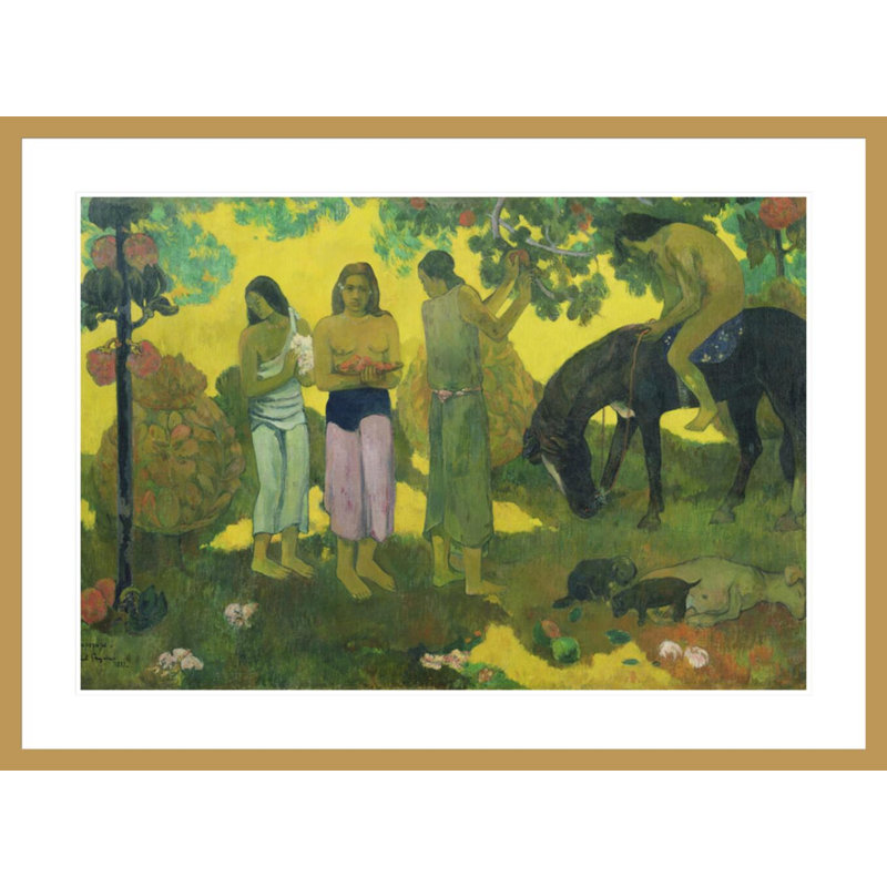 Rupe Rupe (Fruit Gathering) par Paul Gauguin - Estampe numérique encadrée, H 30,61 po x l 41,5 po