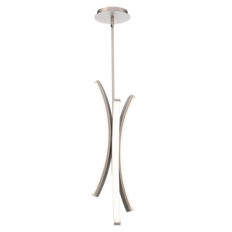 Tusk LED Dimmable Pendant, Brushed Nickel, 3000K