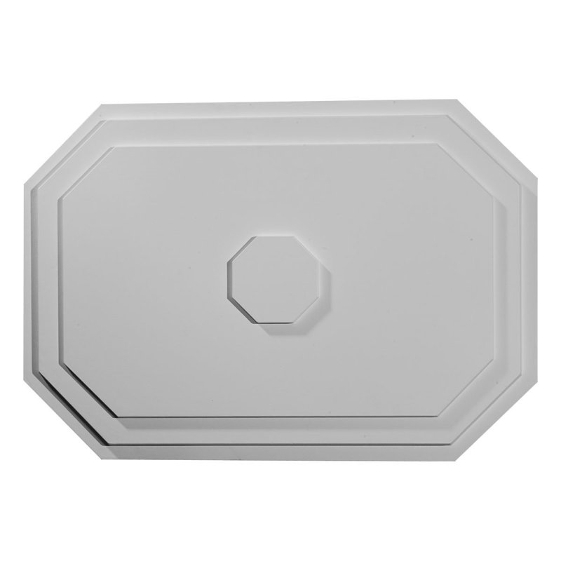 Médaillon de plafond Endurathane Felix, l 25 1/4 po x H 17 1/4 po x P 1 3/4 po, apprêté en usine, Avec une couche d'apprêt