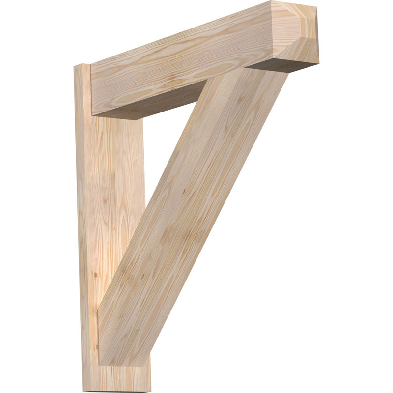 Artisan traditionnel en bois rustique, Sapin Douglas de 7 1/2 po (lisse), P 34 po x H 34 po