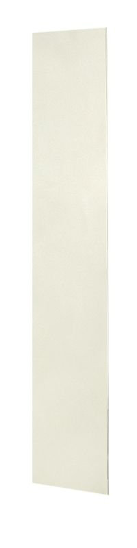 12'' W 0.25'' D 96'' H Single Wall Solid Surface Wall, Ivory Glass