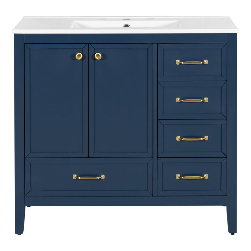 Bathroom Vanity with Sink, Blue