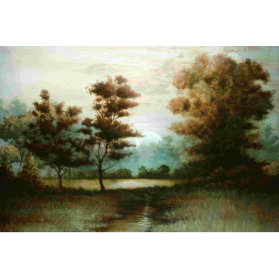 Lune bleue - peinture sur toile tendue