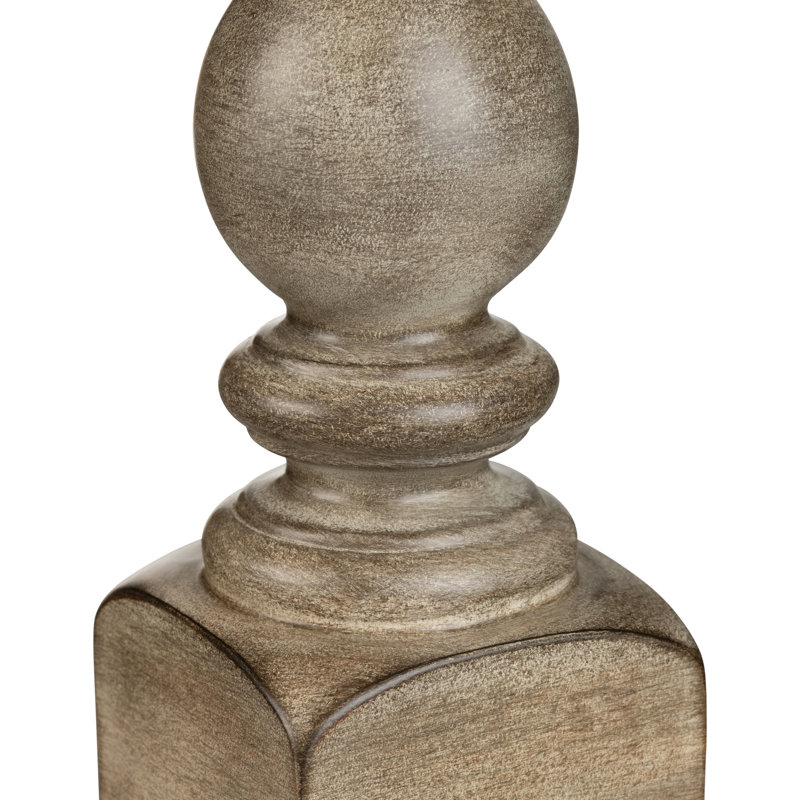 Ensemble de 2 lampes de table en résine avec abat-jour, Brun avec un fond clair, Gruau