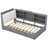 Wood  Platform Bed With Storage Headboard-804633497