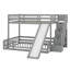 Twin Over Full Solid Pine Wood Bunk Bed – Slide, Storage Staircase & Safety Guardrails-718220147