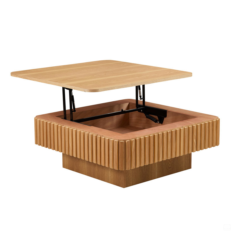 Table basse carrée 35,43 pouces Handcraft, Naturel