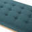 Versatile Teal With A Fabric Cover And Stable Birch Wood Leg Structure Mid-Century Modern Bench Button- Upholstery Legs,