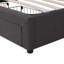 Estella Grey Linen Upholstered 4Ft6 (135*190Cm) Double Bed With LED Lighting Hydraulic Storage Bed With Bed Box, Drawers And Storage Compartments-650897836