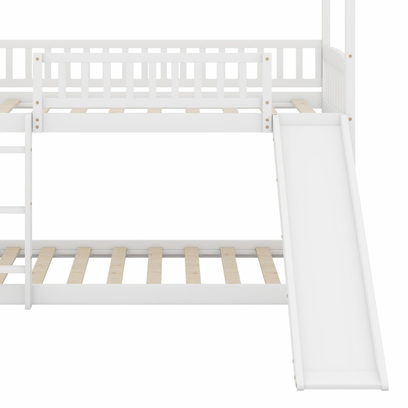 Bunk Bed With Slide, White