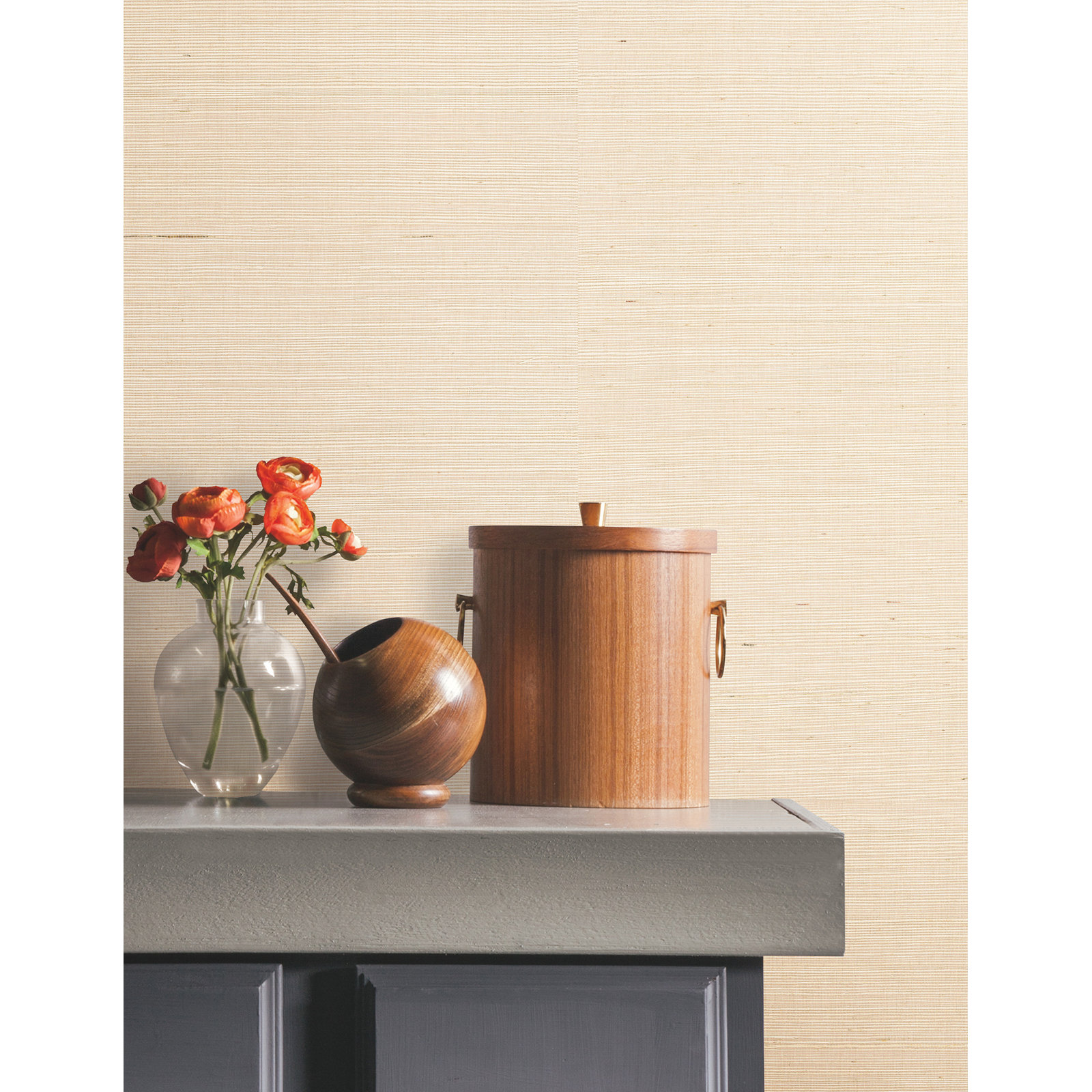 Natural Sisal Peel and Stick Grasscloth Wallpaper, Yellow