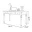 Bureau rectangulaire brun en bois massif-1489286195