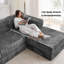 Ensemble de salon modulaire rembourré en velours côtelé 141,6 po Sisler-21901407