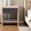 1 tiroir et 1 tablette Yarrow avec table de chevet au fini gris et brun clair, H 16,77 po x l 15,61 po x P 15,61 po