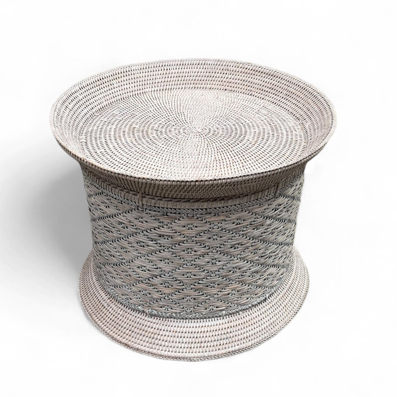 Pagan Tray Top End Table, White Wash