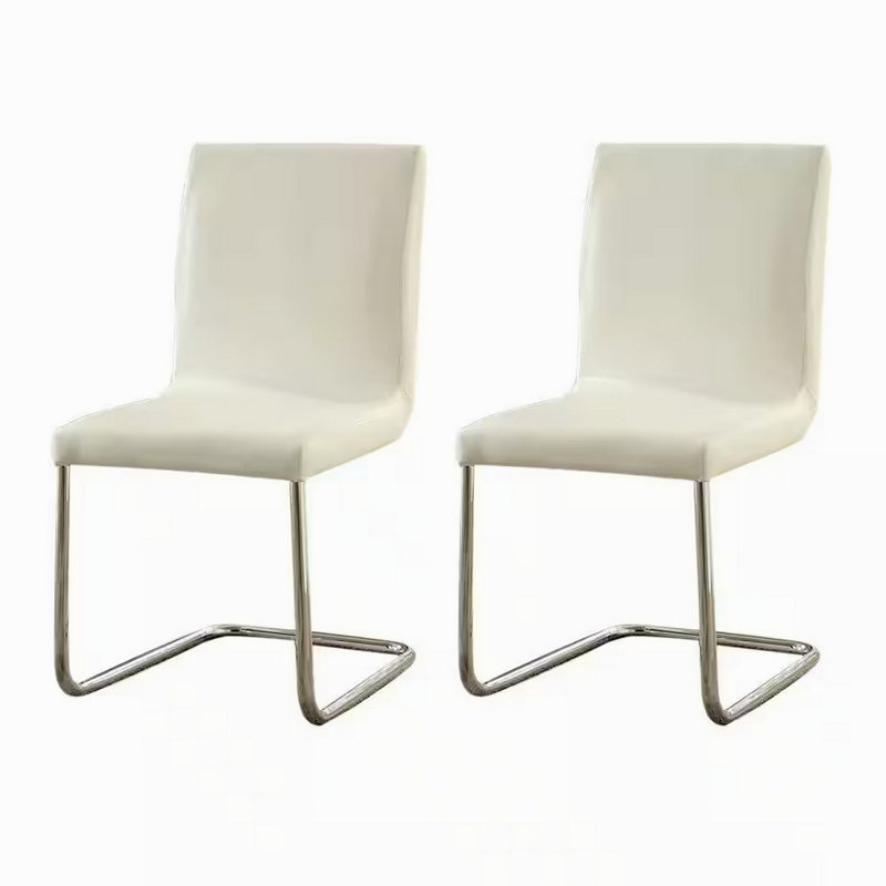 Chaises de salle à manger en métal chromé 2 pièces Modern Elegance