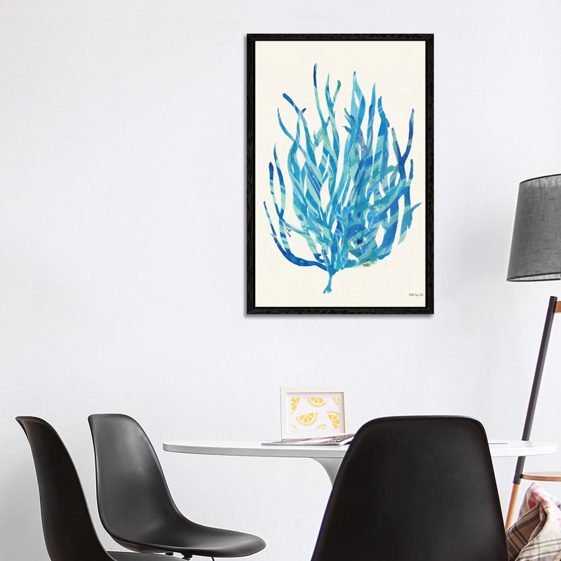 Coral Medley I by Stellar Design Studio - Painting on Canvas, 101.6 cm H x 66.04 cm W, Black Floater Frame
