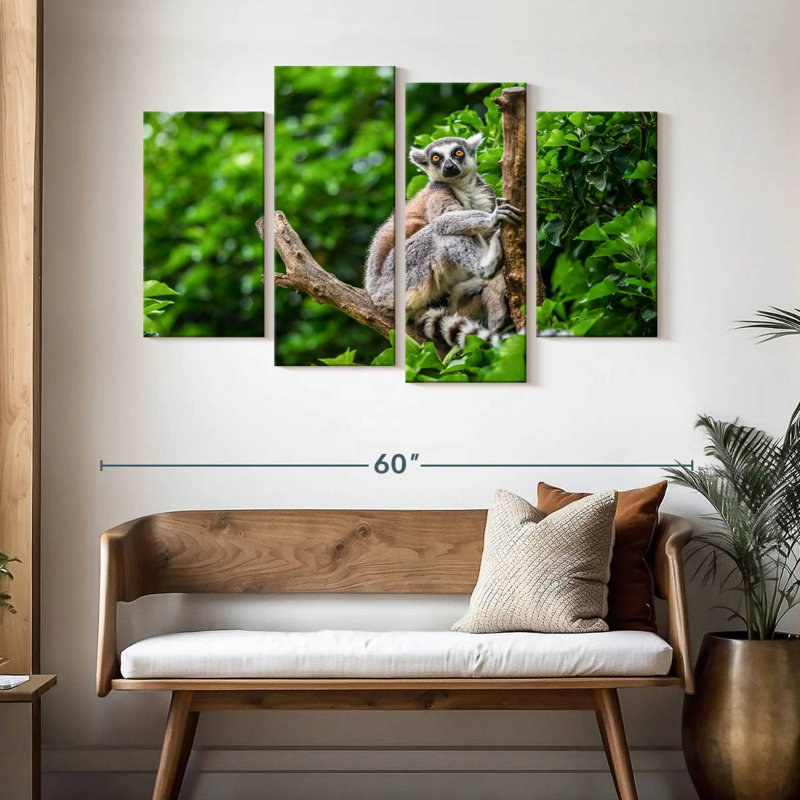 Brampt Stunned Lemur, 32" H x 52" W