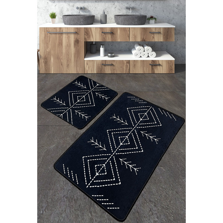 Ebern Designs Egista Microfiber Bath Rug with Non-Slip Backing & Reviews