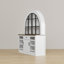Grande armoire à vin en verre avec lumières DEL - Présentoir à 7 portes avec tablettes de rangement
