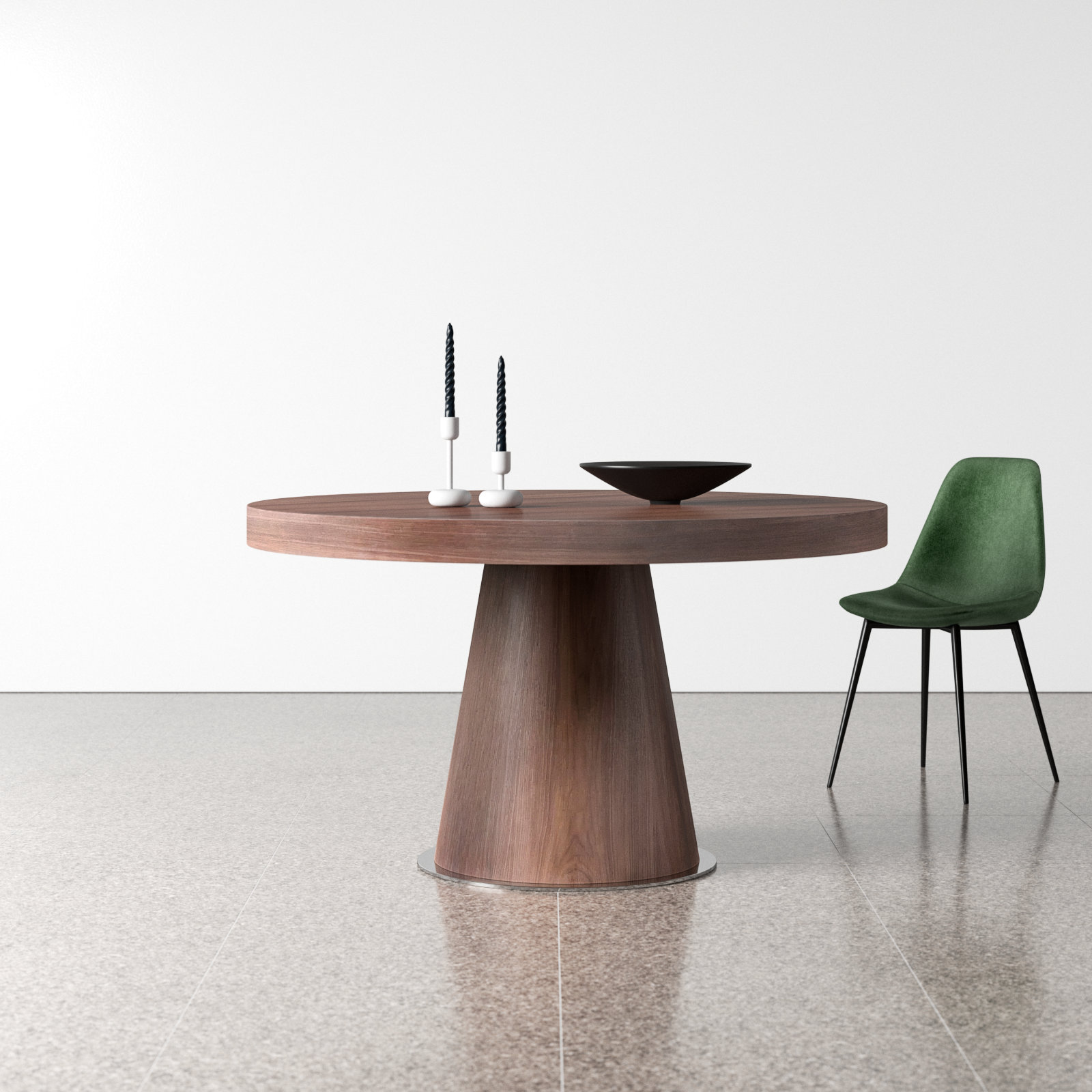 Claudine 53" Dining Table, Walnut