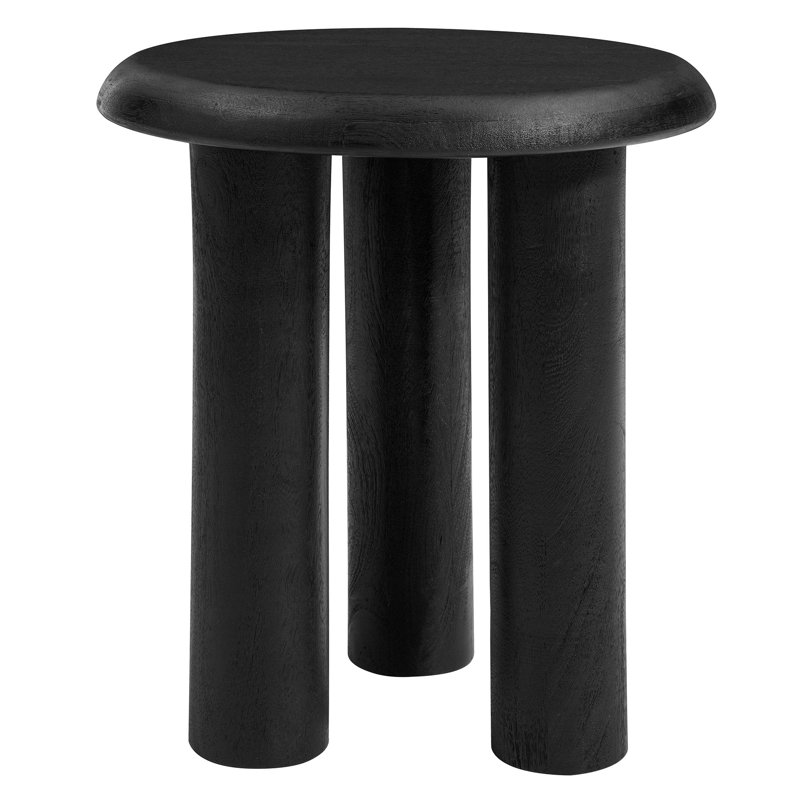 Table d'appoint en bois de manguier Mavina, Noir