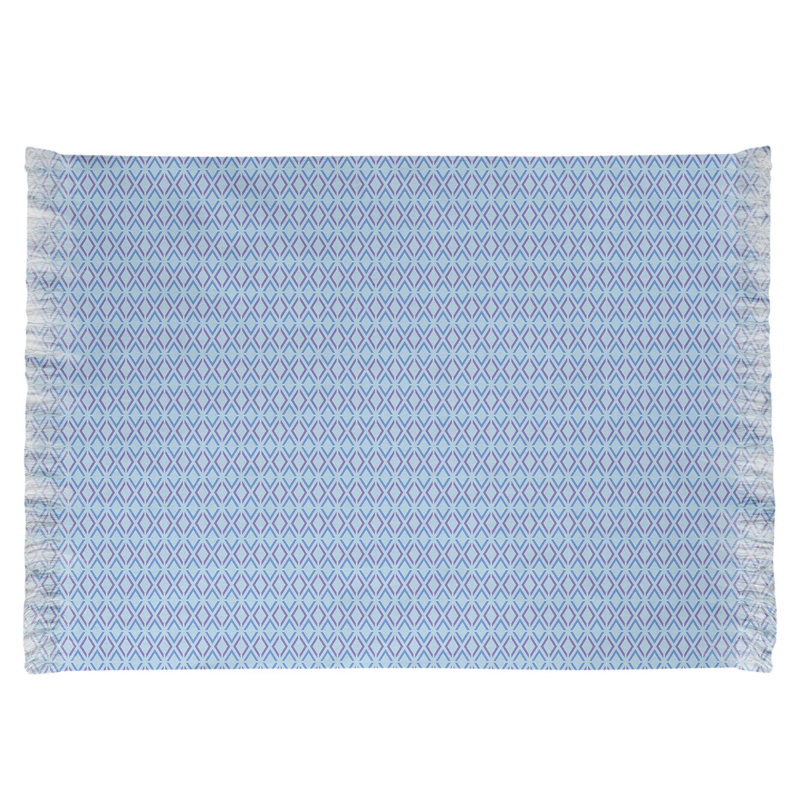 Tapis bleu/vert flèche losanges Mcguigan, Non